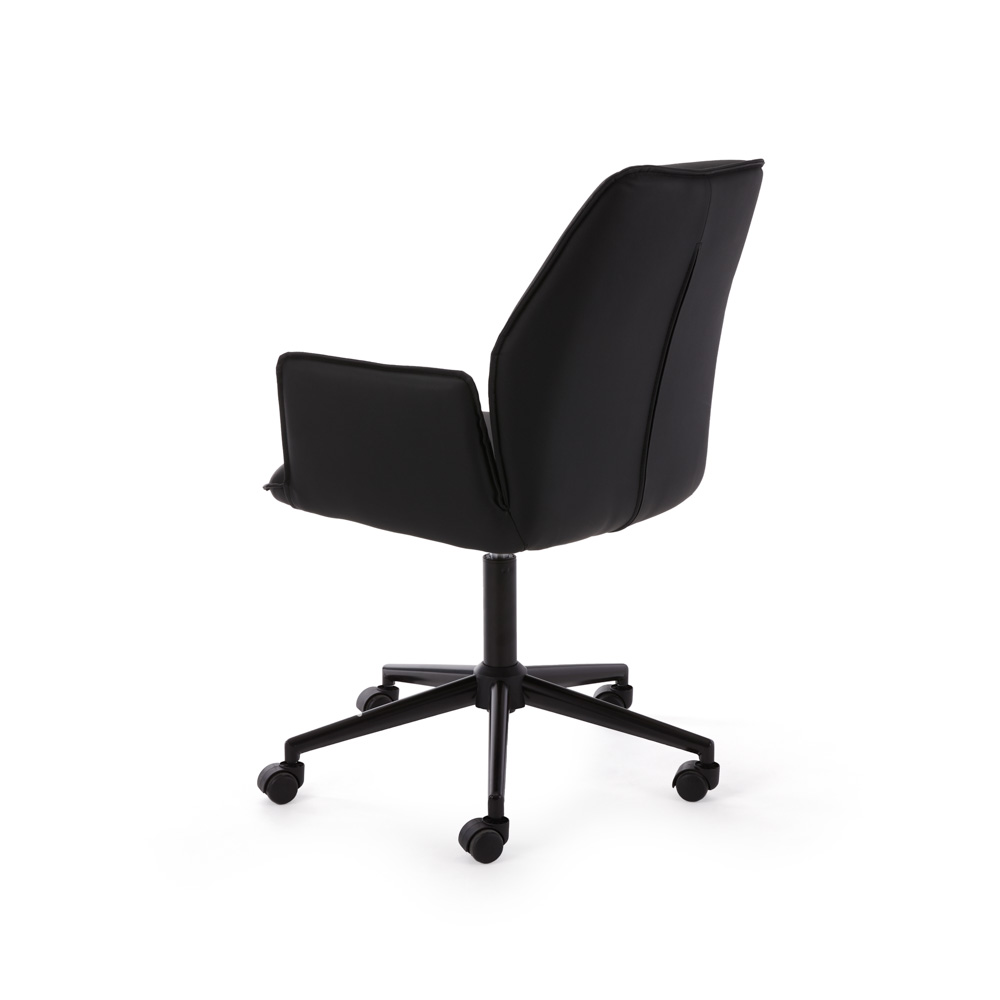 Santos Office Chair: Black Leatherette